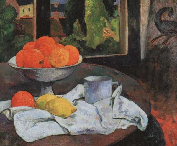 Paul Gauguin Still Life with Fruit and Lemons Norge oil painting art